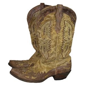 Corral Western Cowboy Boots Women’s Size 11 Snip Toe Brown Tan Leather